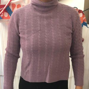 Cable knit cashmere sweater